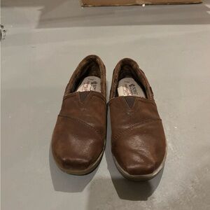BOBS from Skechers Brown Slip-On Loafers with Smooth Finish